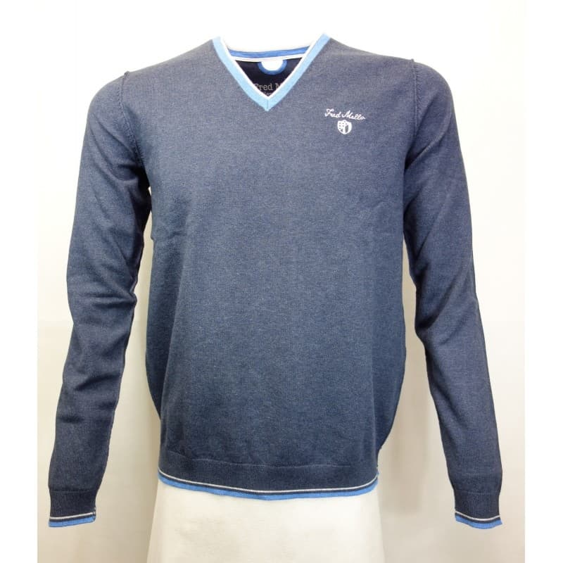 Fred Mello BLUE Melange Pánská mikina US XL FM15S19MV