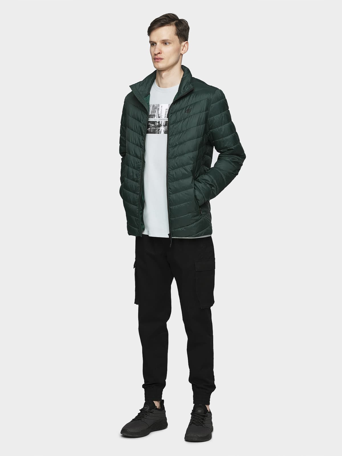 4F H4L21-KUMP002 KHAKI Pánské bundy US M H4L21-KUMP002 KHAKI - náhled 3