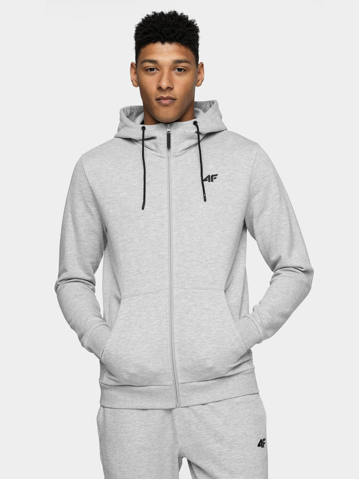 4F NOSH4-BLM004 COLD LIGHT GREY Pánská mikina US XXL NOSH4-BLM004 COLD LIGHT GREY