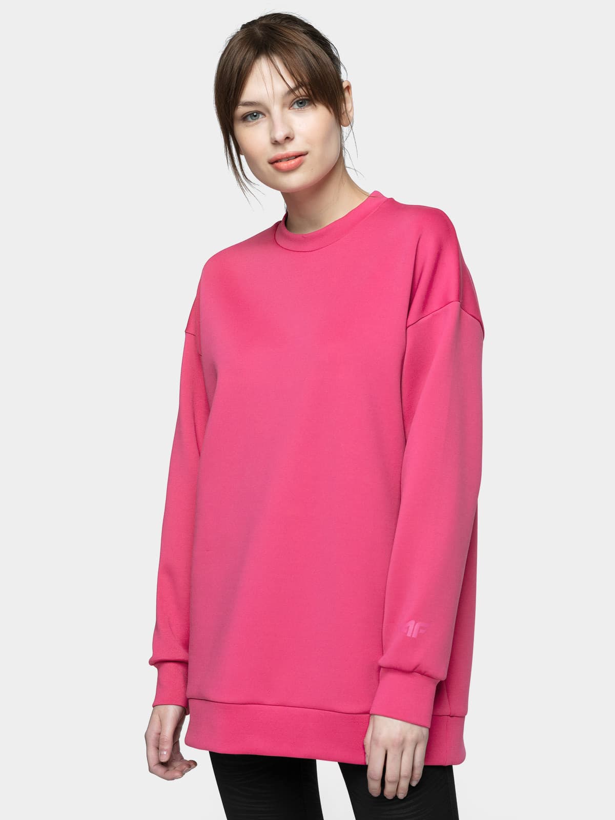 4F H4L21-BLD010 HOT PINK Dámská mikina US L H4L21-BLD010 HOT PINK