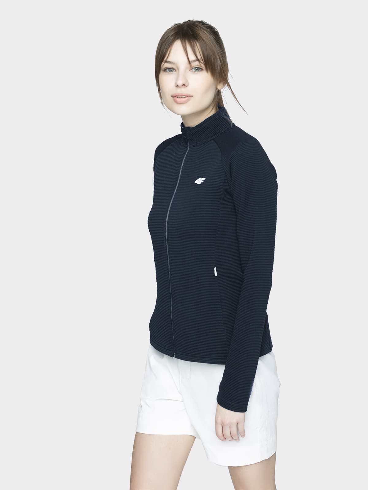 4F H4L21-BLDF080 NAVY Dámská mikina US XL H4L21-BLDF080 NAVY