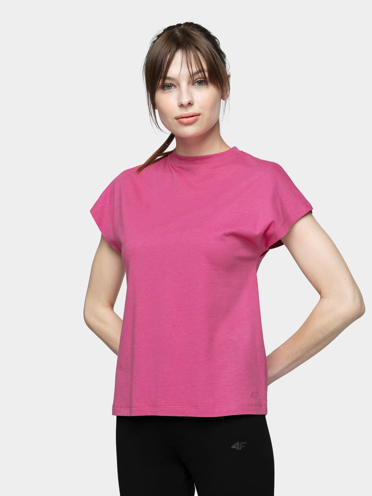 4F H4L21-TSD038 HOT PINK Dámské tričko US L H4L21-TSD038 HOT PINK