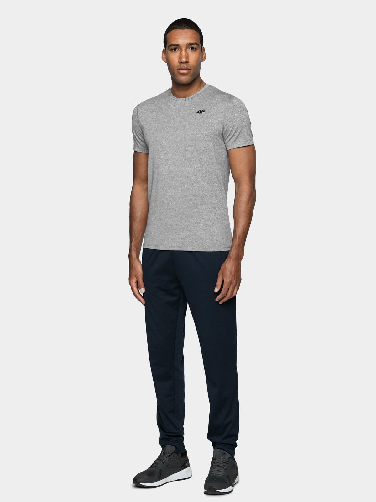 4F NOSH4-TSMF003 COLD LIGHT GREY Pánské tričko US M NOSH4-TSMF003 COLD LIGHT GREY - náhled 4