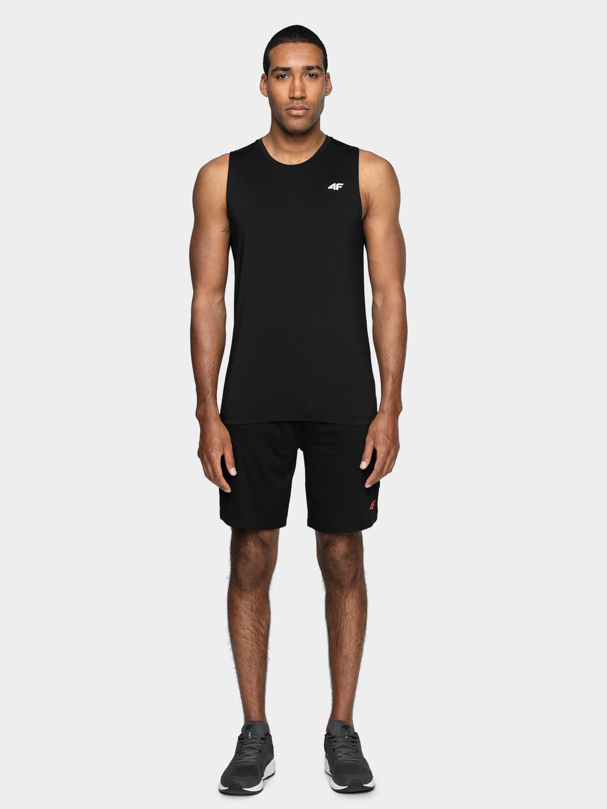 4F NOSH4-TSMF001 DEEP BLACK Pánské tílko US S NOSH4-TSMF001 DEEP BLACK - náhled 4