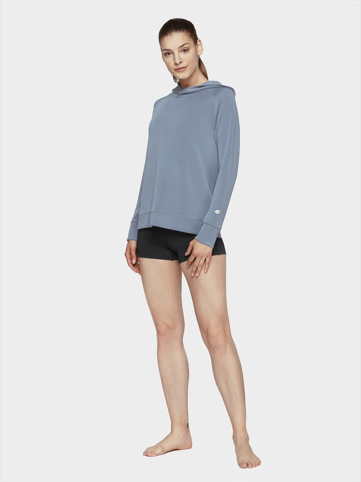 4F H4L21-BLD017 DENIM Dámská mikina US L H4L21-BLD017 DENIM - náhled 4