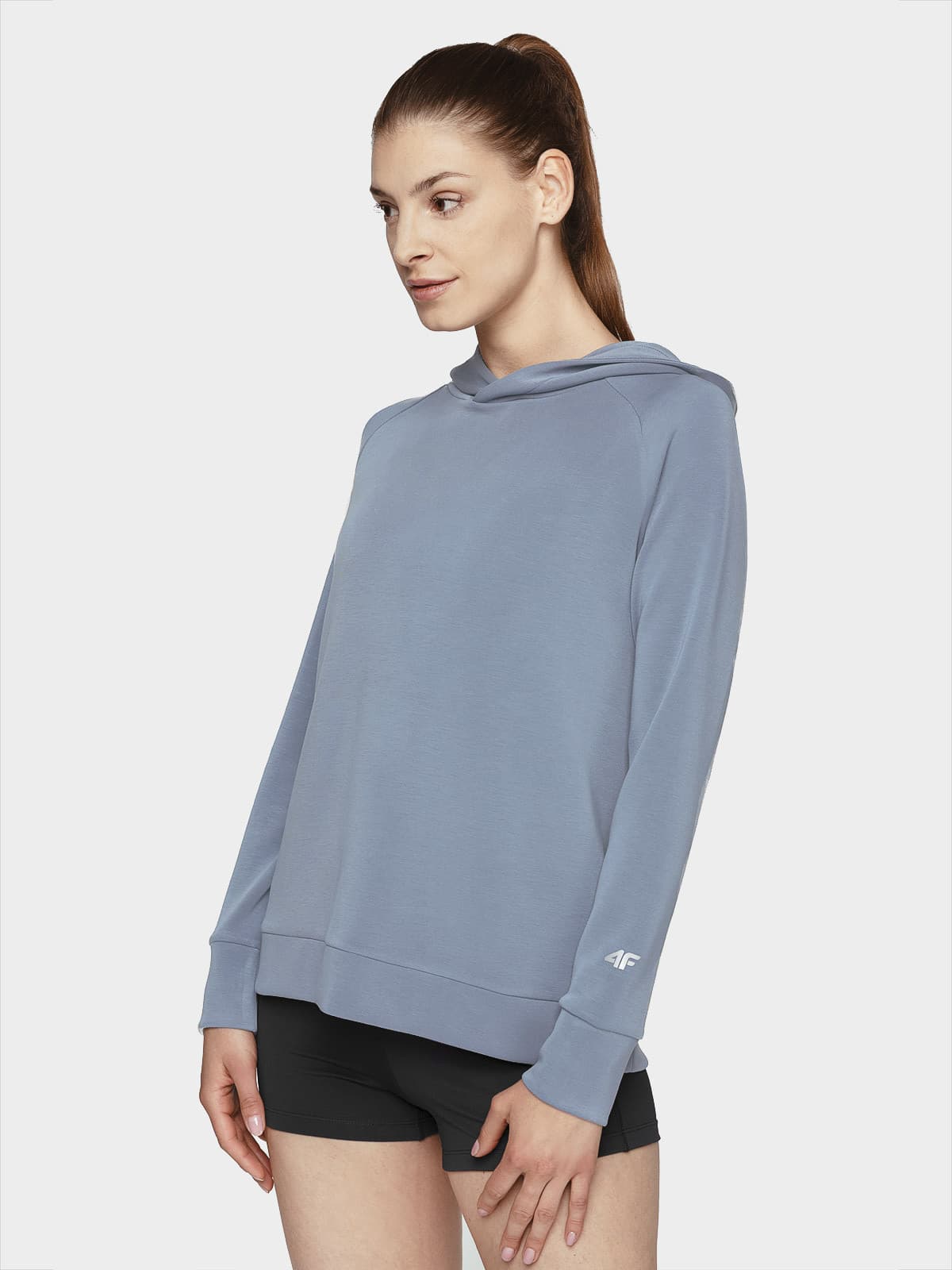 4F H4L21-BLD017 DENIM Dámská mikina US L H4L21-BLD017 DENIM - náhled 3