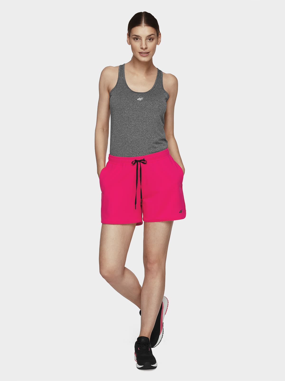 4F NOSH4-SKDF001 PINK Dámské kraťasy US XL NOSH4-SKDF001 PINK