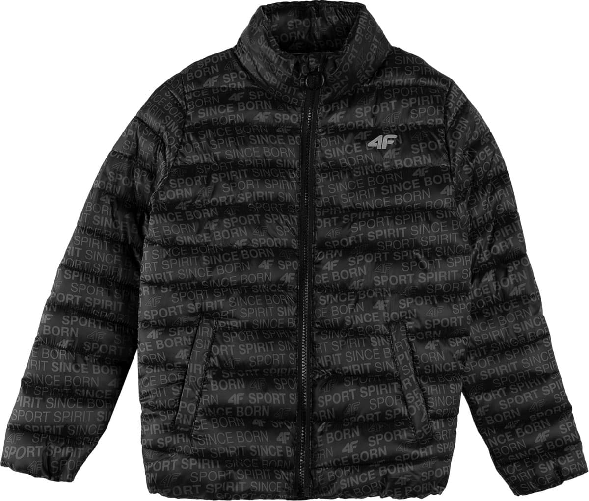 4F HJL21-JKUMP001A BLACK Dětská bunda EU 122 HJL21-JKUMP001A BLACK