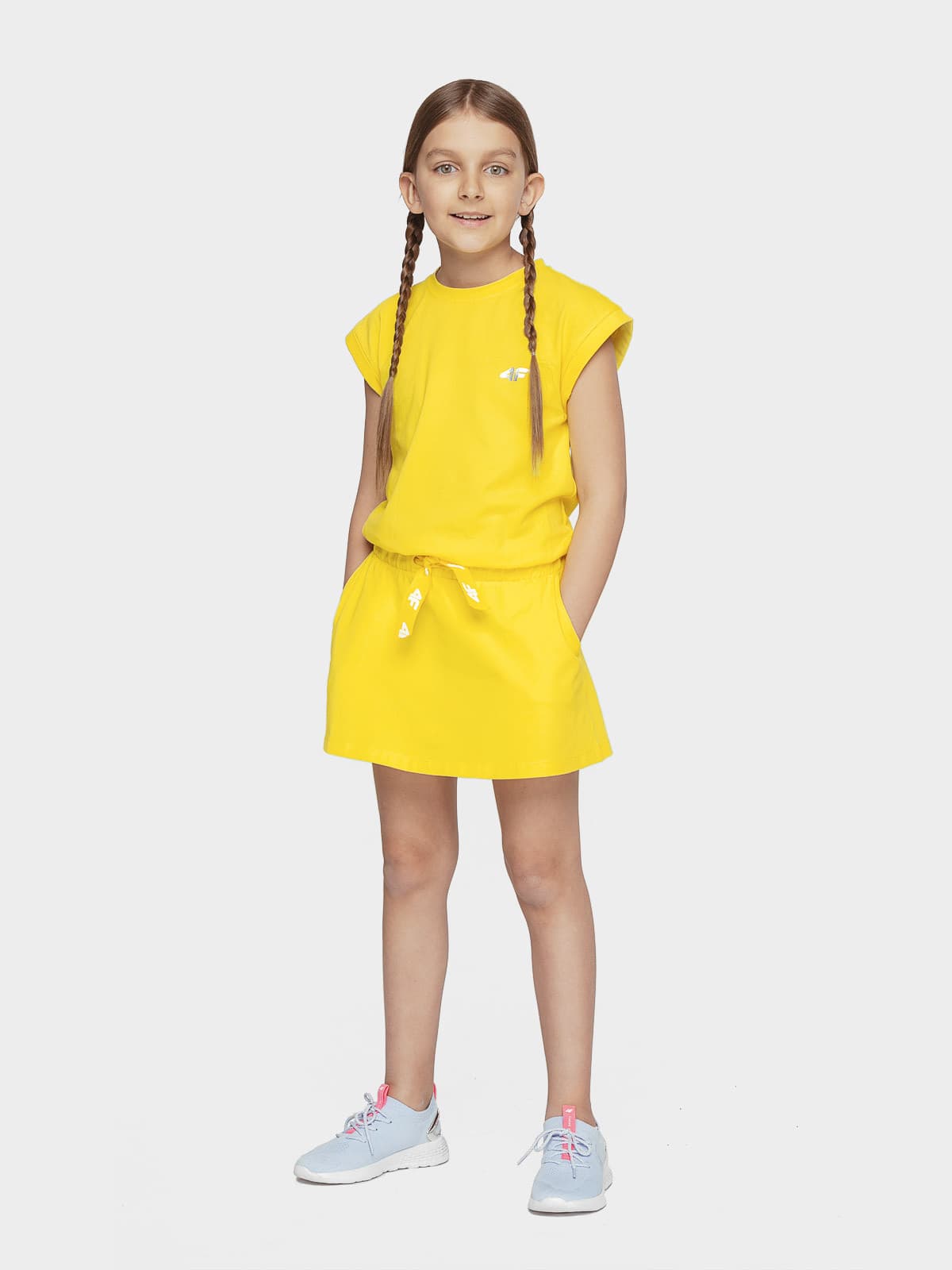 4F HJL21-JSUDD001A YELLOW Šaty EU 158 HJL21-JSUDD001A YELLOW