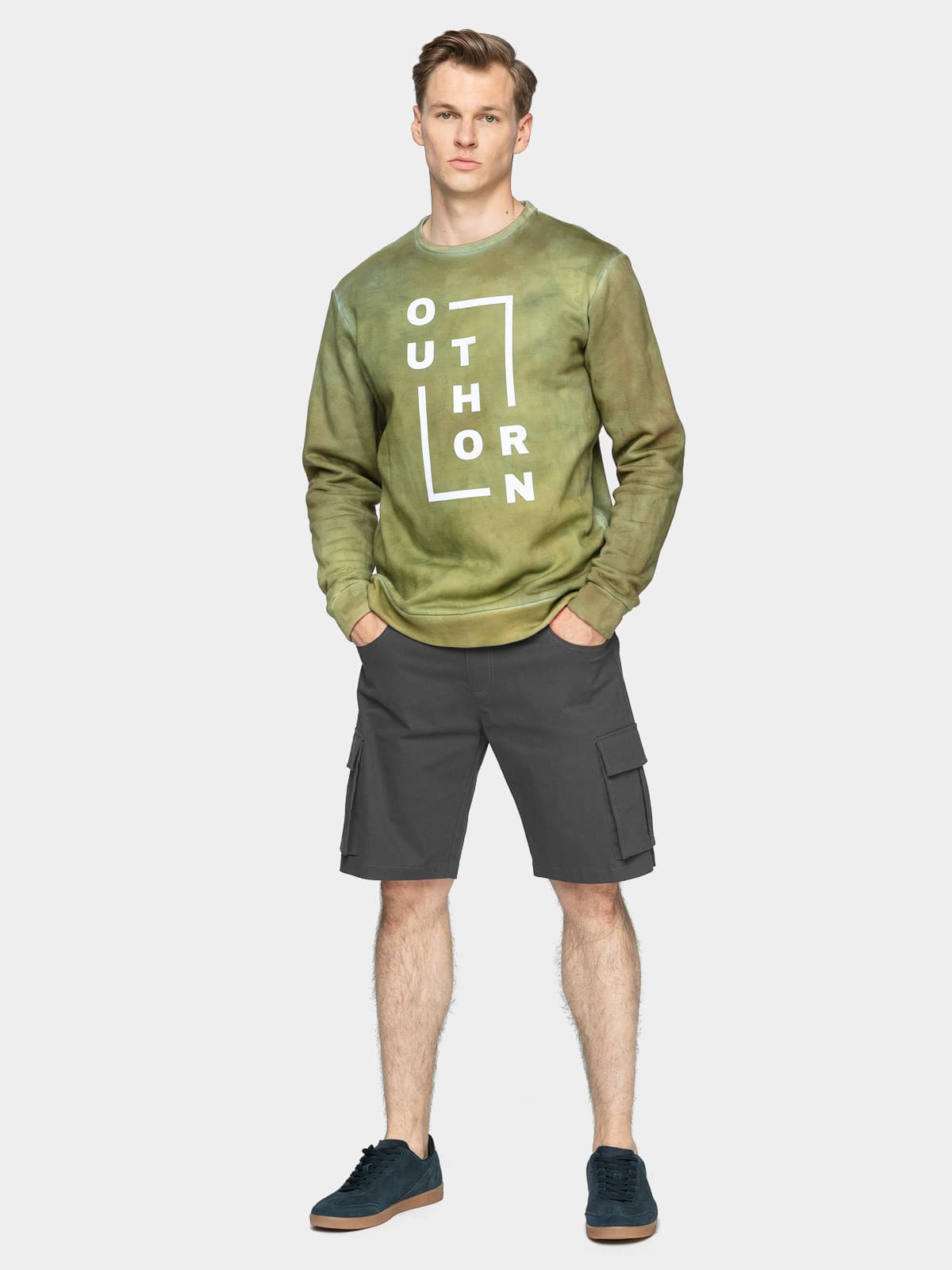Outhorn HOL21-BLM603 KHAKI Pánská mikina US L HOL21-BLM603 KHAKI - náhled 4