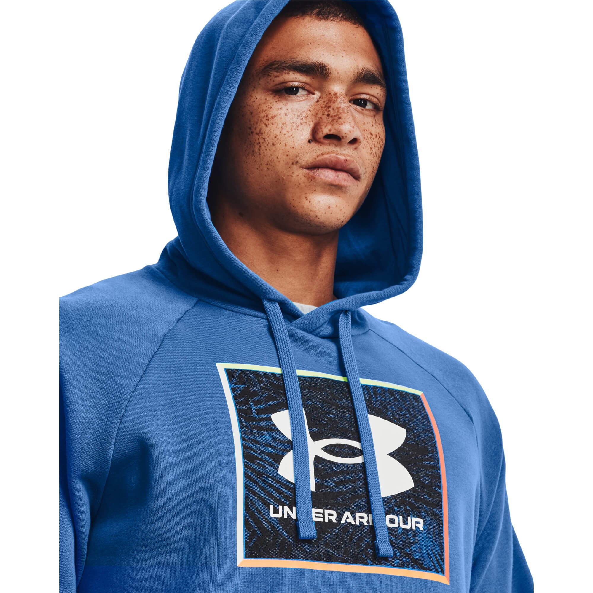 Under Armour UA Rival Flc Graphic Hoodie Pánská mikina US L 1370349-474 - náhled 4