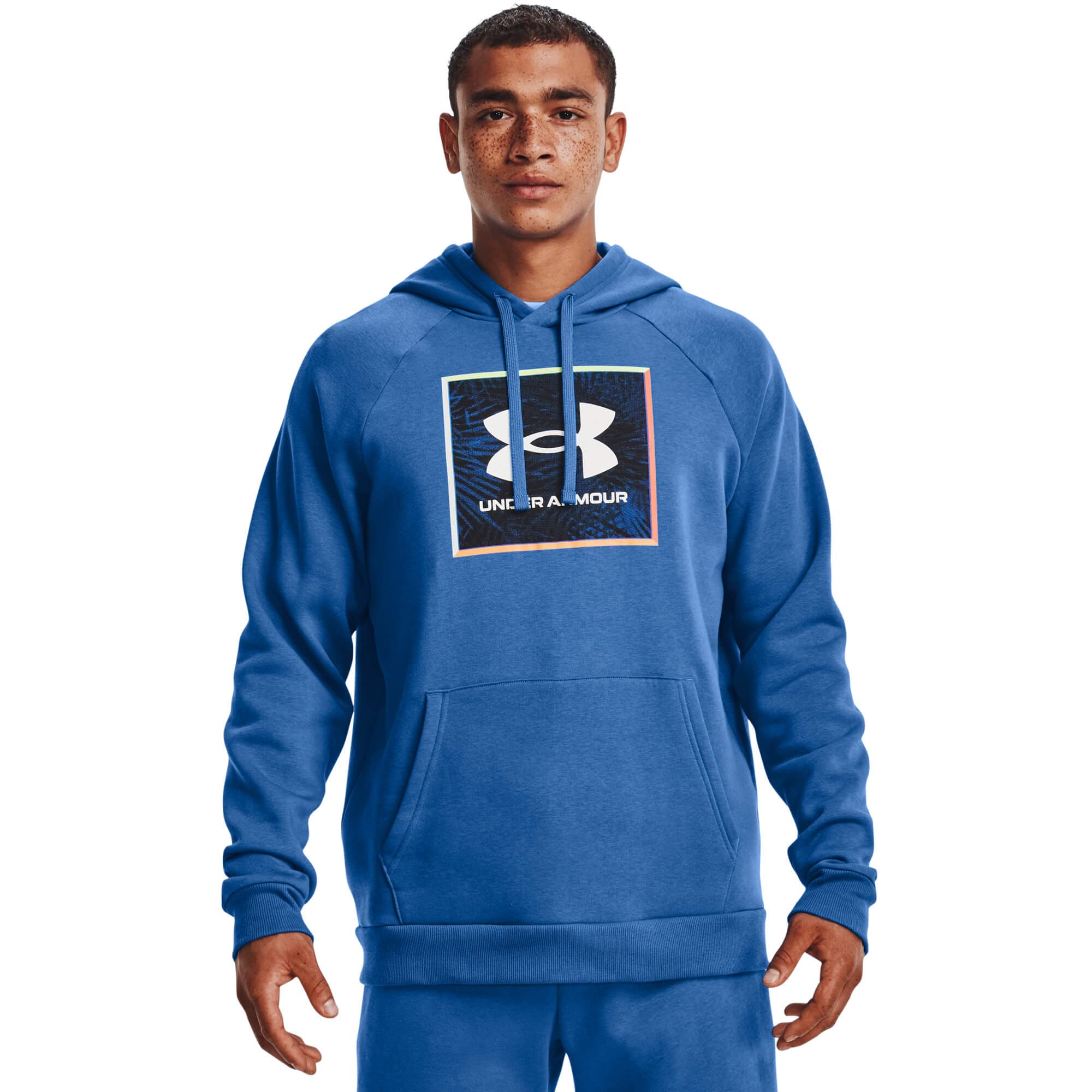 Under Armour UA Rival Flc Graphic Hoodie Pánská mikina US L 1370349-474 - náhled 1