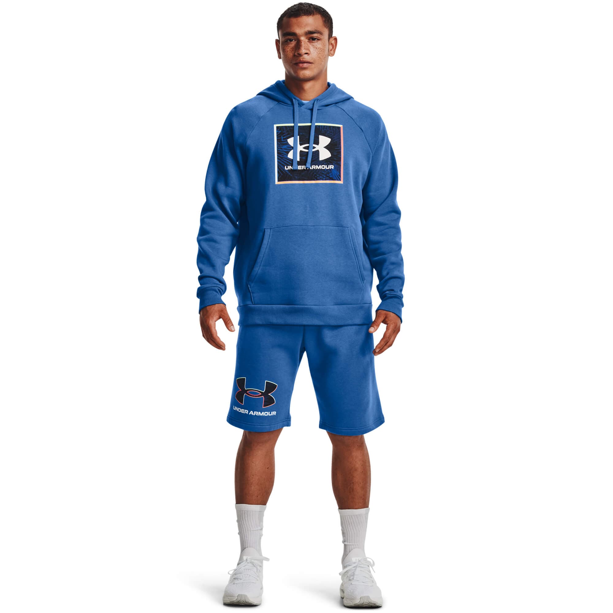 Under Armour UA Rival Flc Graphic Hoodie Pánská mikina US L 1370349-474 - náhled 3