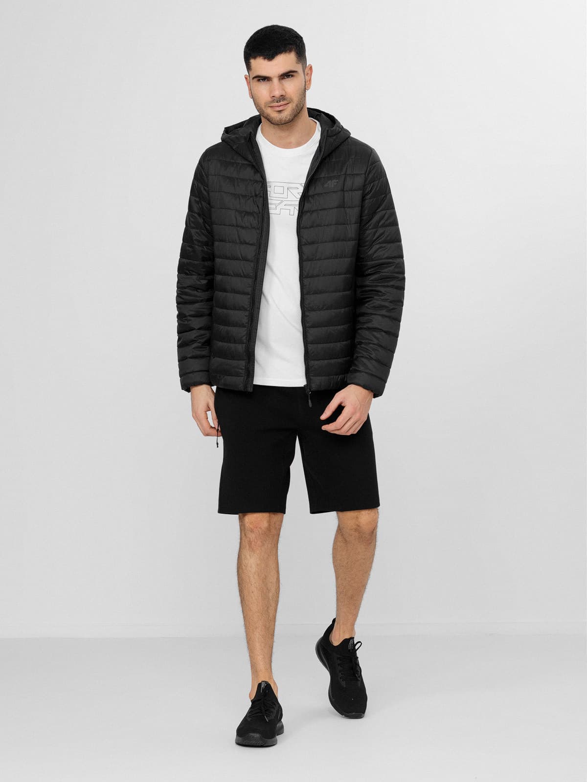 4F H4L22-KUMP003 DEEP BLACK Pánská bunda US XL H4L22-KUMP003 DEEP BLACK - náhled 2