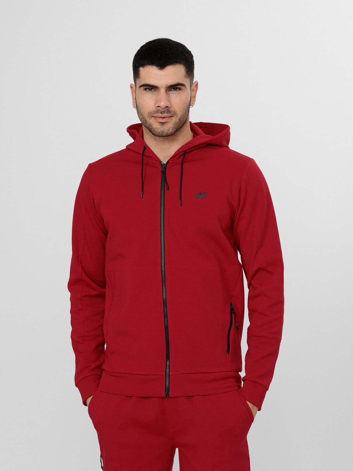 4F H4L22-BLM014 DARK RED Pánská mikina US 3XL H4L22-BLM014 DARK RED - náhled 1