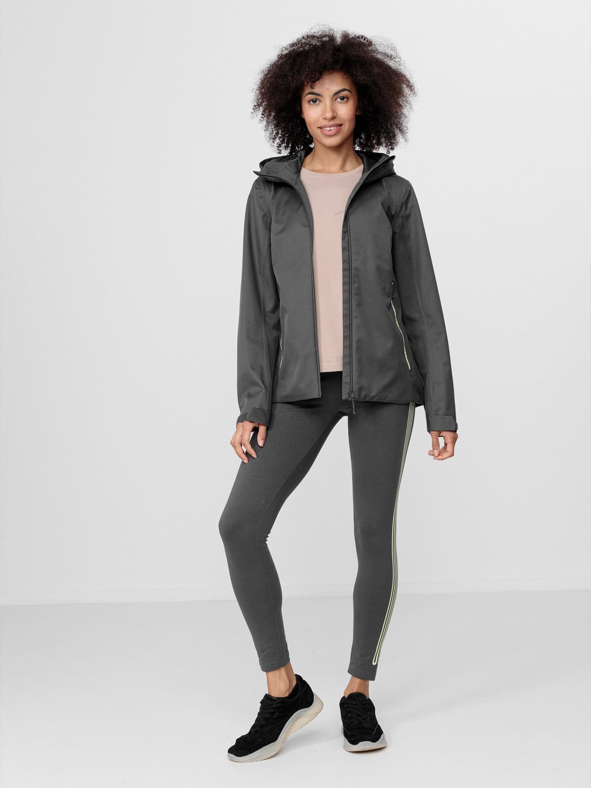 4F H4L22-KUD001 DARK GREY Dámská bunda US L H4L22-KUD001 DARK GREY - náhled 4