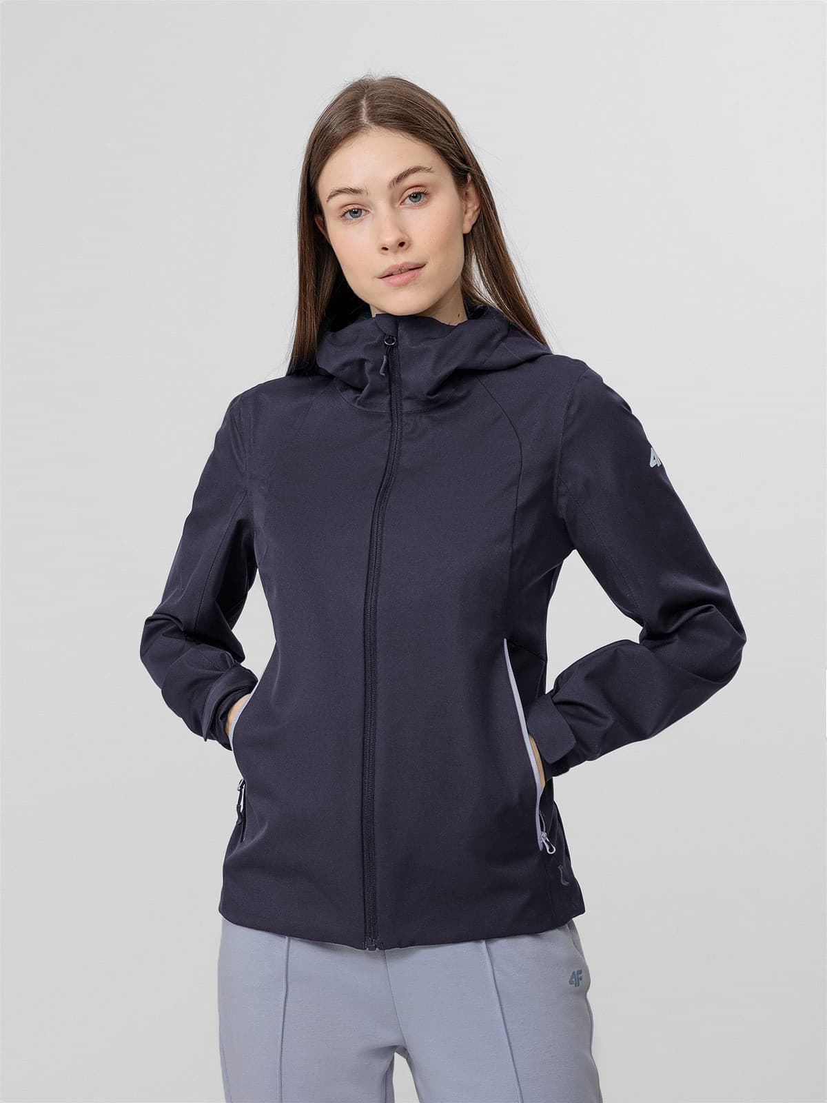 4F H4L22-KUD001 DARK BLUE Dámská bunda US XS H4L22-KUD001 DARK BLUE - náhled 3