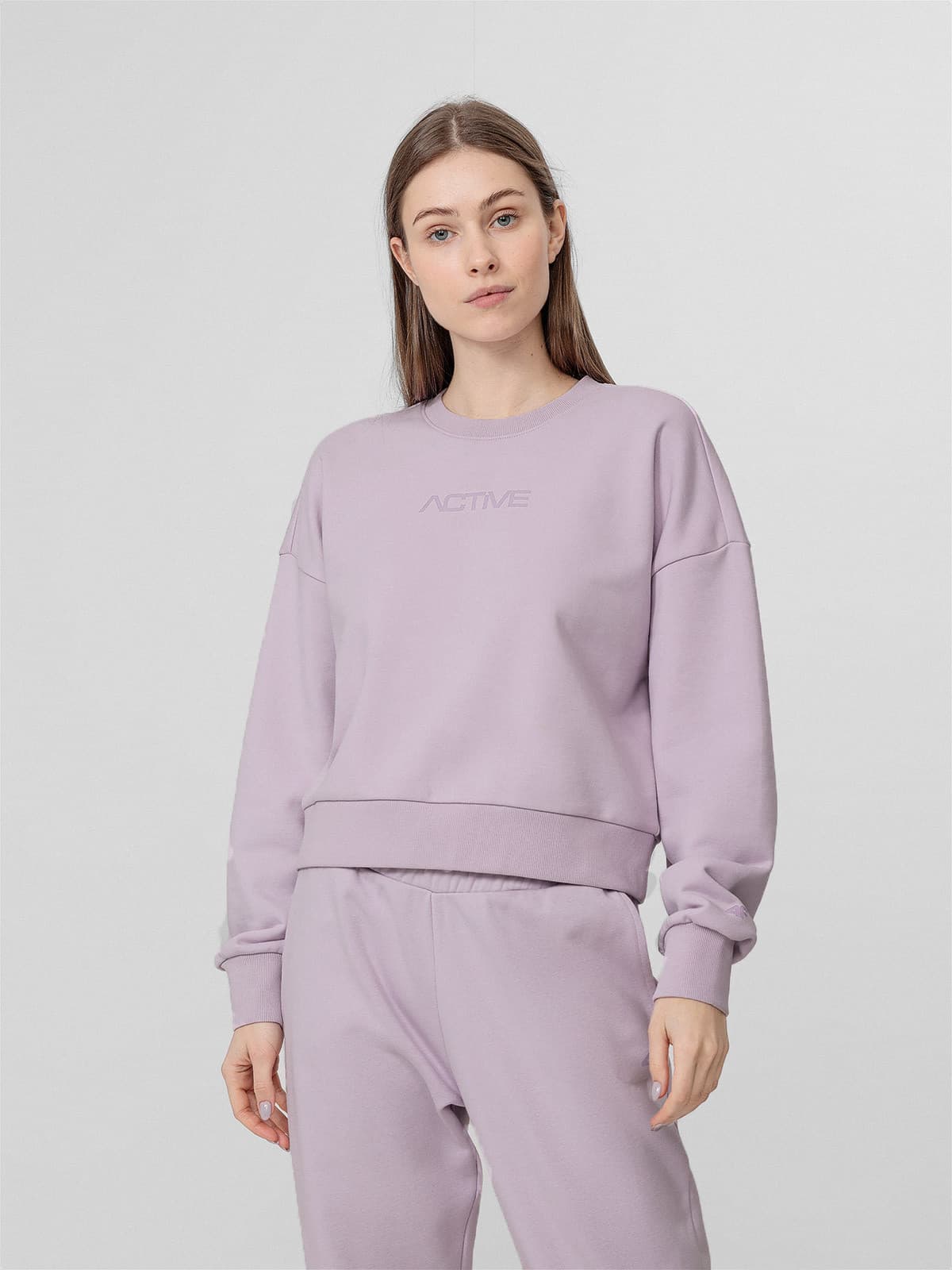4F H4L22-BLD023 LIGHT VIOLET Dámská mikina US L H4L22-BLD023 LIGHT VIOLET - náhled 1