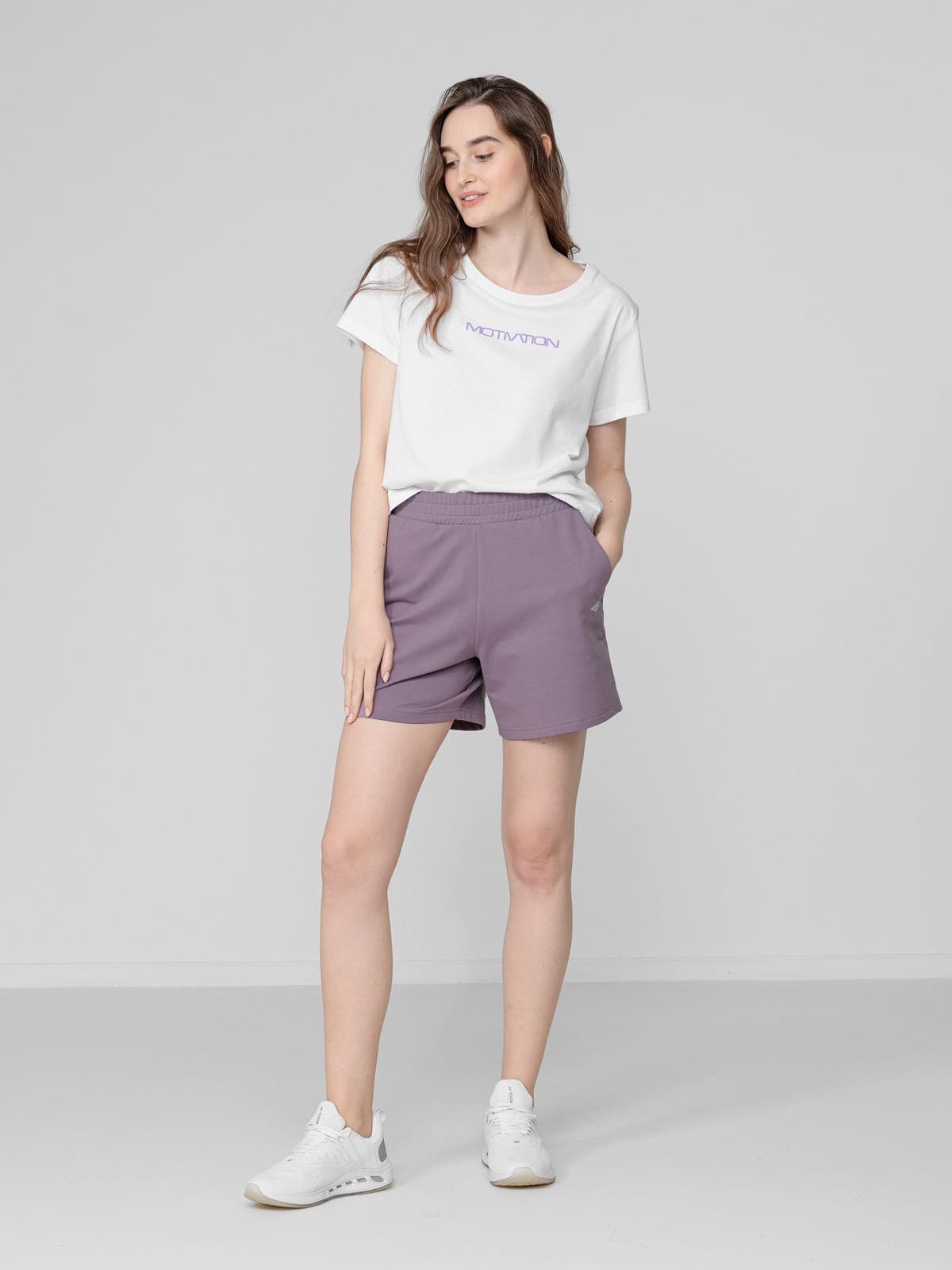 4F H4L22-SKDD016 VIOLET Dámské kraťasy US L H4L22-SKDD016 VIOLET - náhled 2