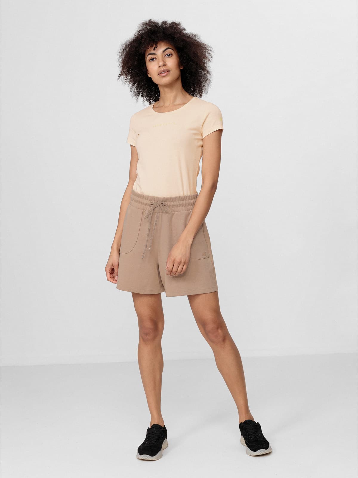 4F H4L22-TSD029 BEIGE Dámské tričko US L H4L22-TSD029 BEIGE - náhled 4