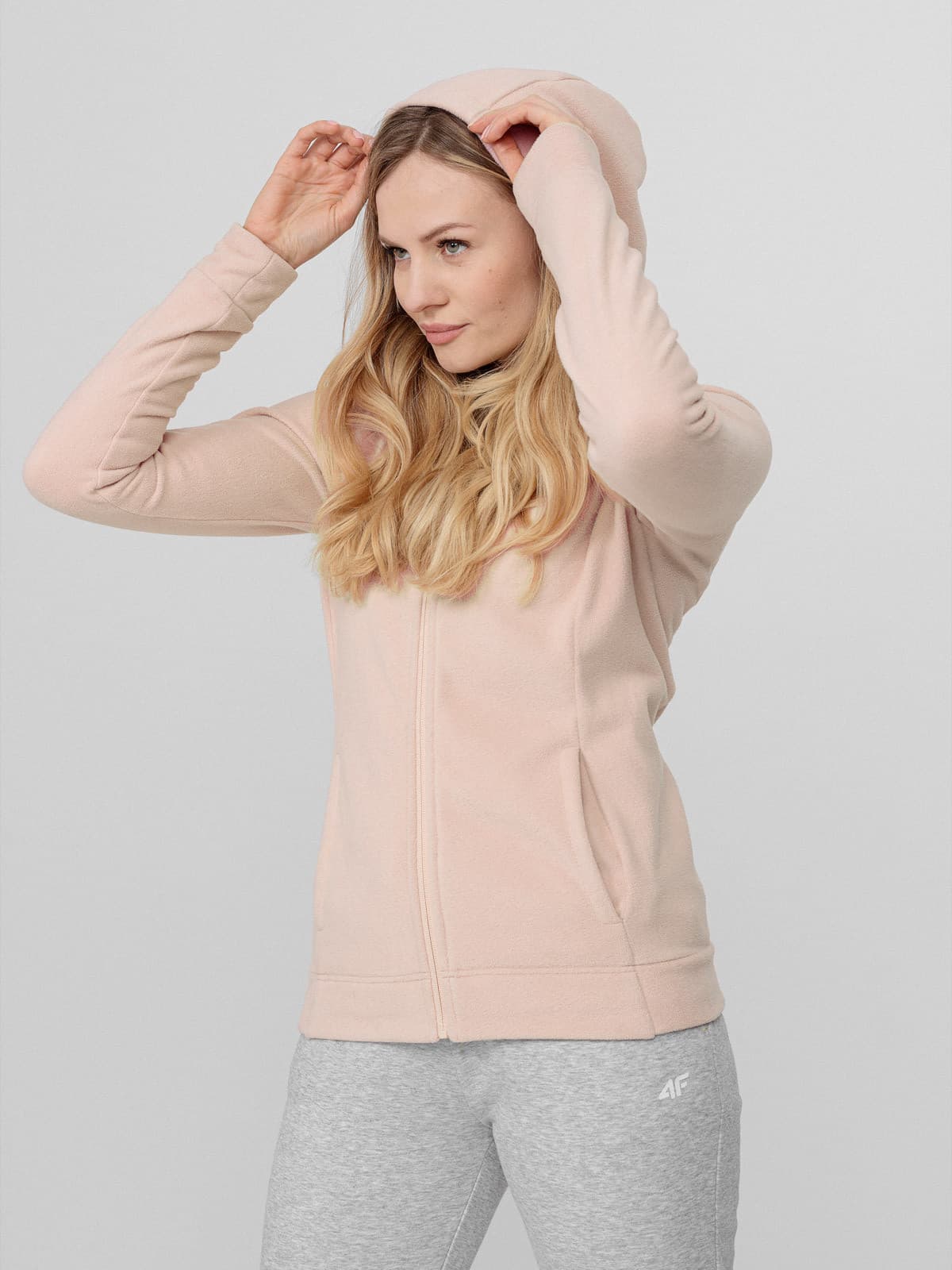 4F H4L22-BLD351 PALE CORAL Dámská mikina US XL H4L22-BLD351 PALE CORAL - náhled 1