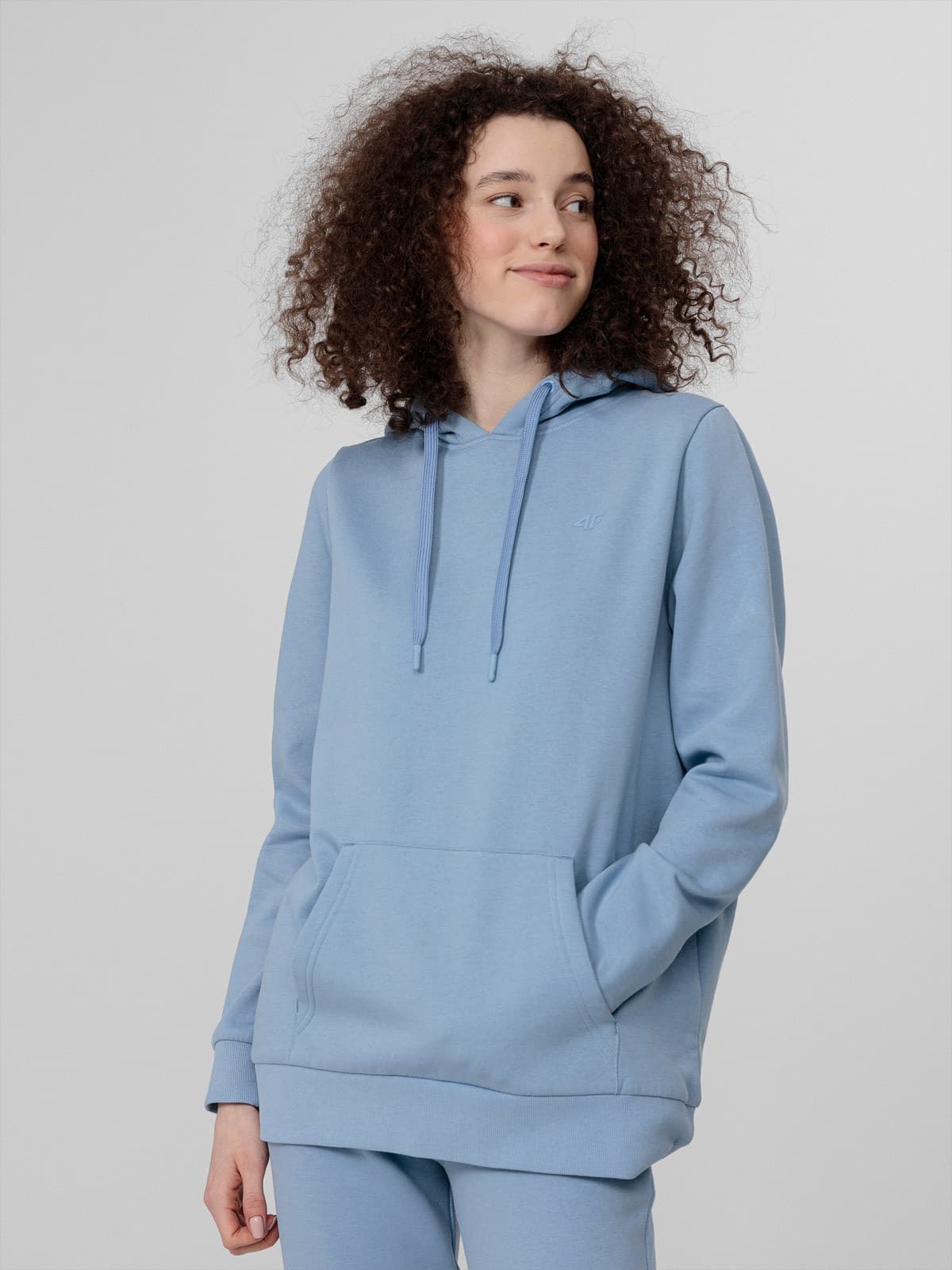 4F H4L22-BLD352 DENIM Dámská mikina US S H4L22-BLD352 DENIM