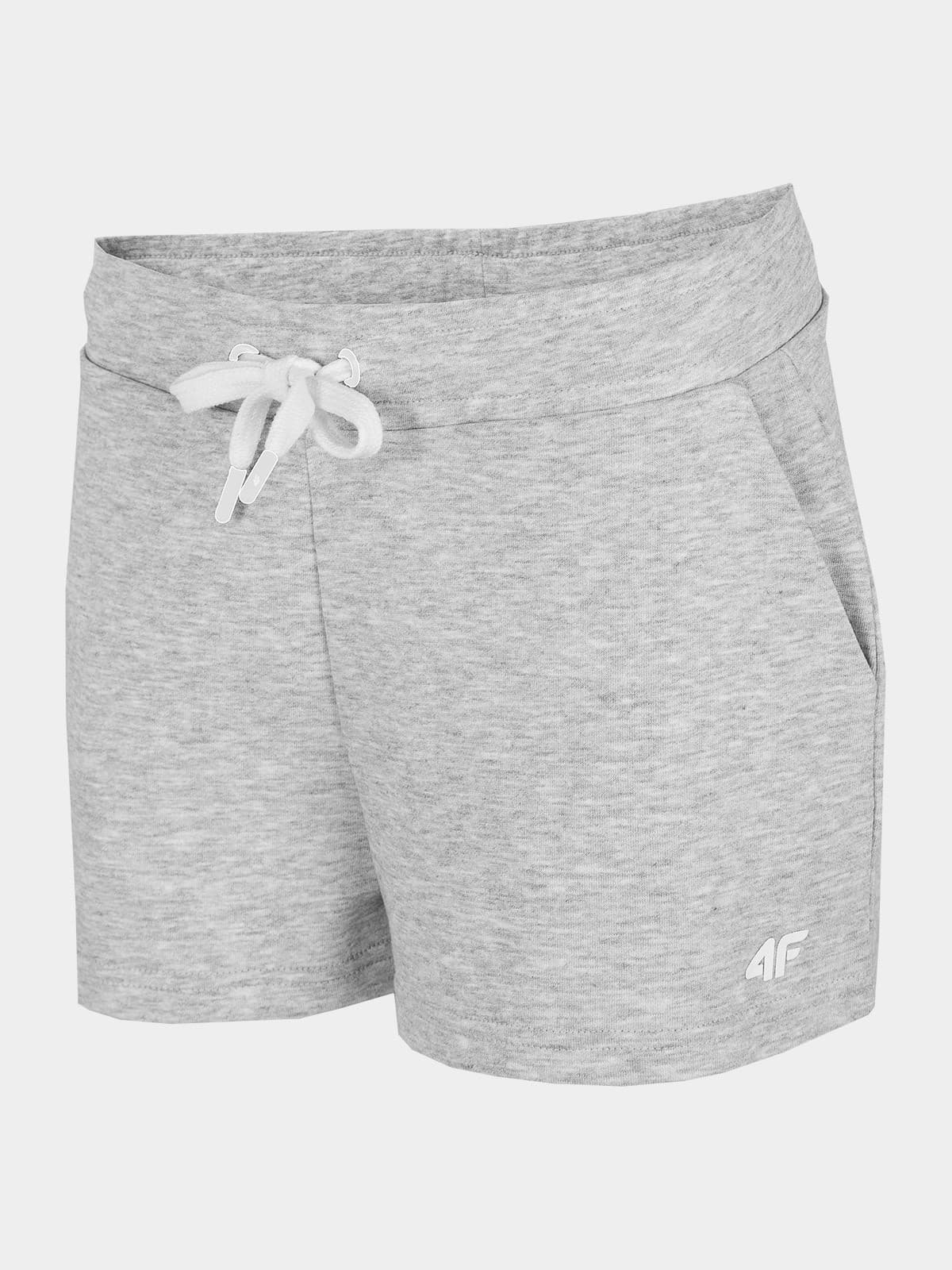 4F H4L22-SKDD350 COLD LIGHT GREY MELANGE Dámské kraťasy US XL H4L22-SKDD350 LIGHT GREY MEL - náhled 3
