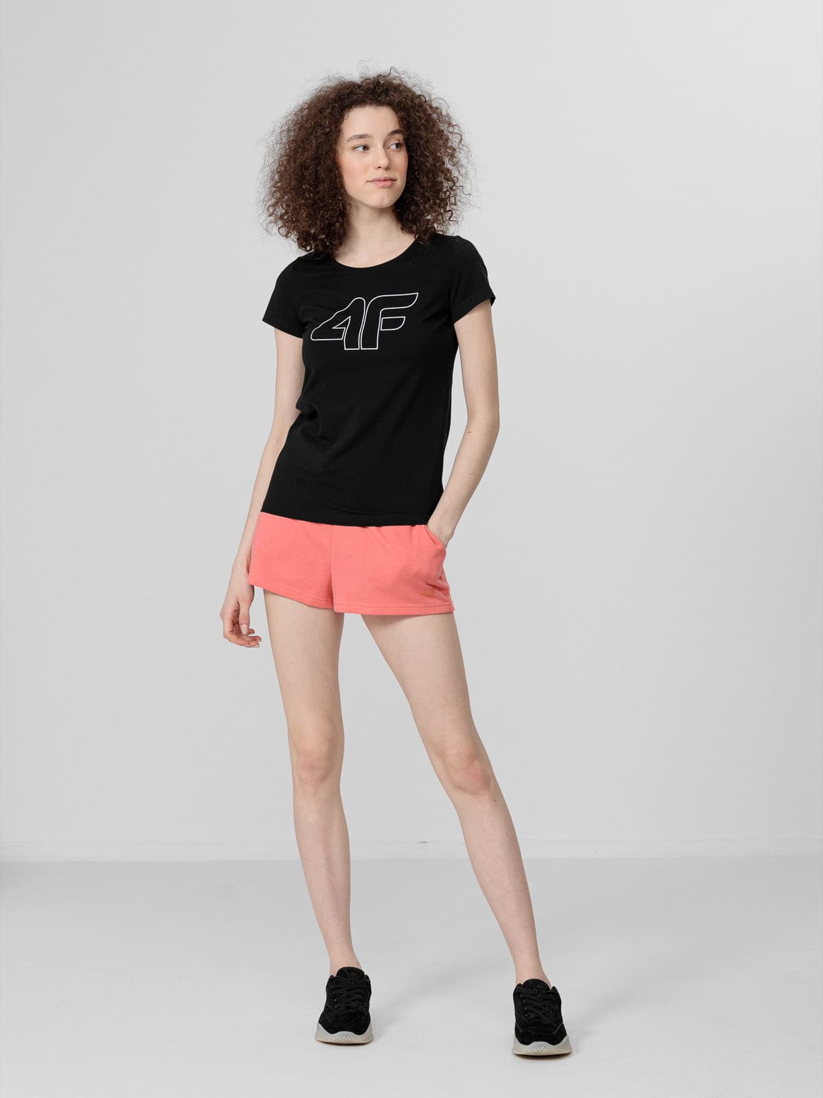 4F H4L22-SKDD350 CORAL Dámské kraťasy US L H4L22-SKDD350 CORAL - náhled 2