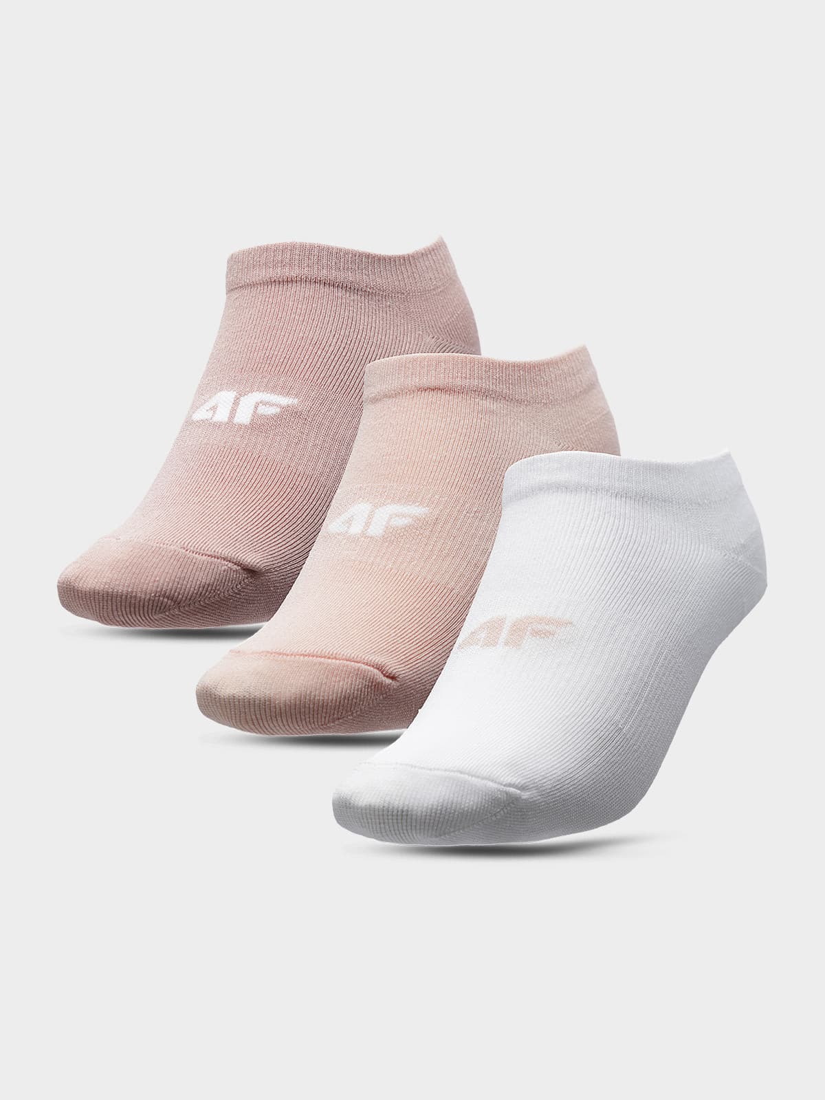 4F H4L22-SOD003 WHITE+CREME+PINK Ponožky EU