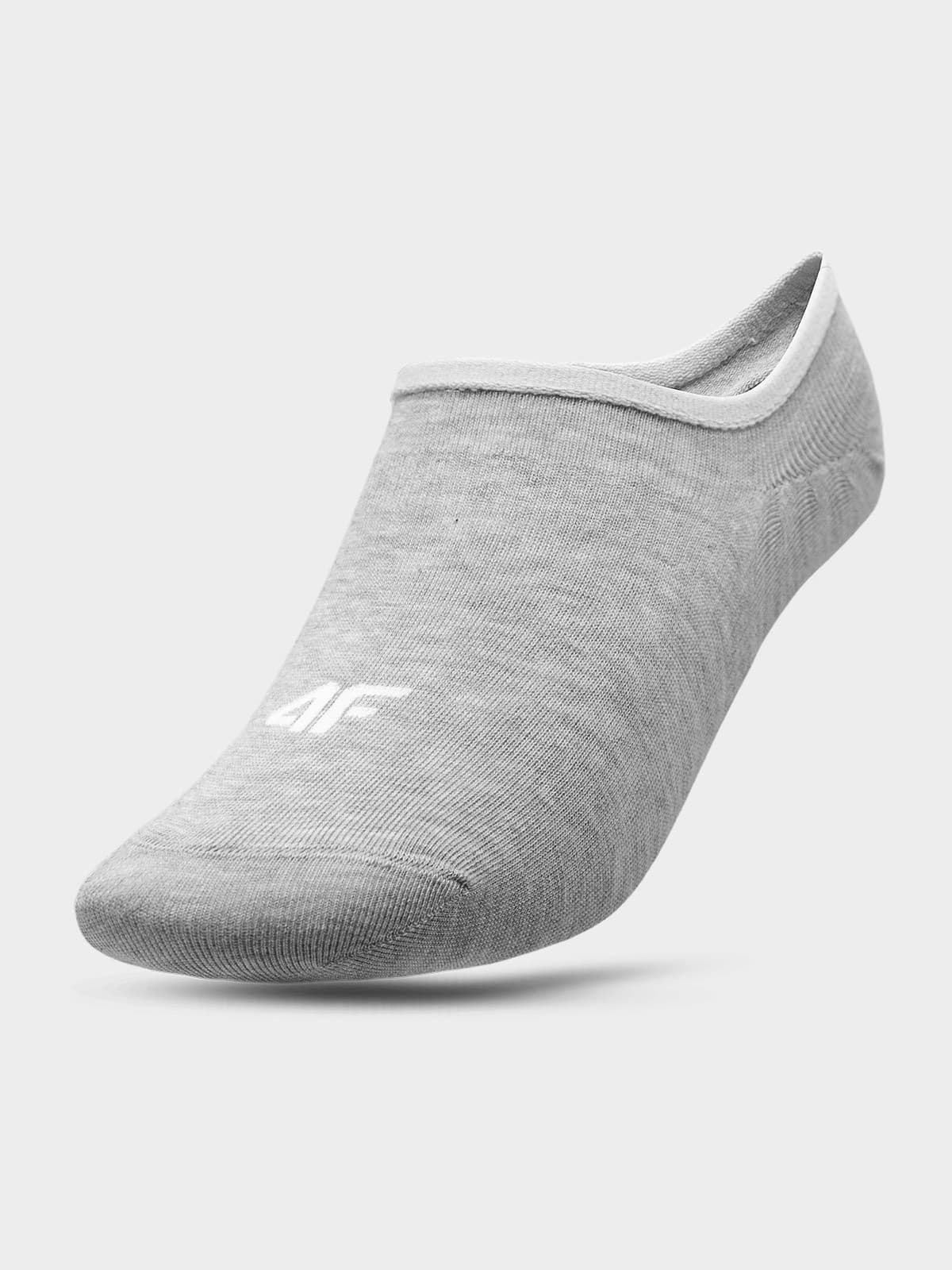 4F H4L22-SOD301 COLD LIGHT GREY MELANGE+WHITE+DEEP BLACK Ponožky EU 35/38 H4L22-SOD301 GREYWHITEBLACK - náhled 3
