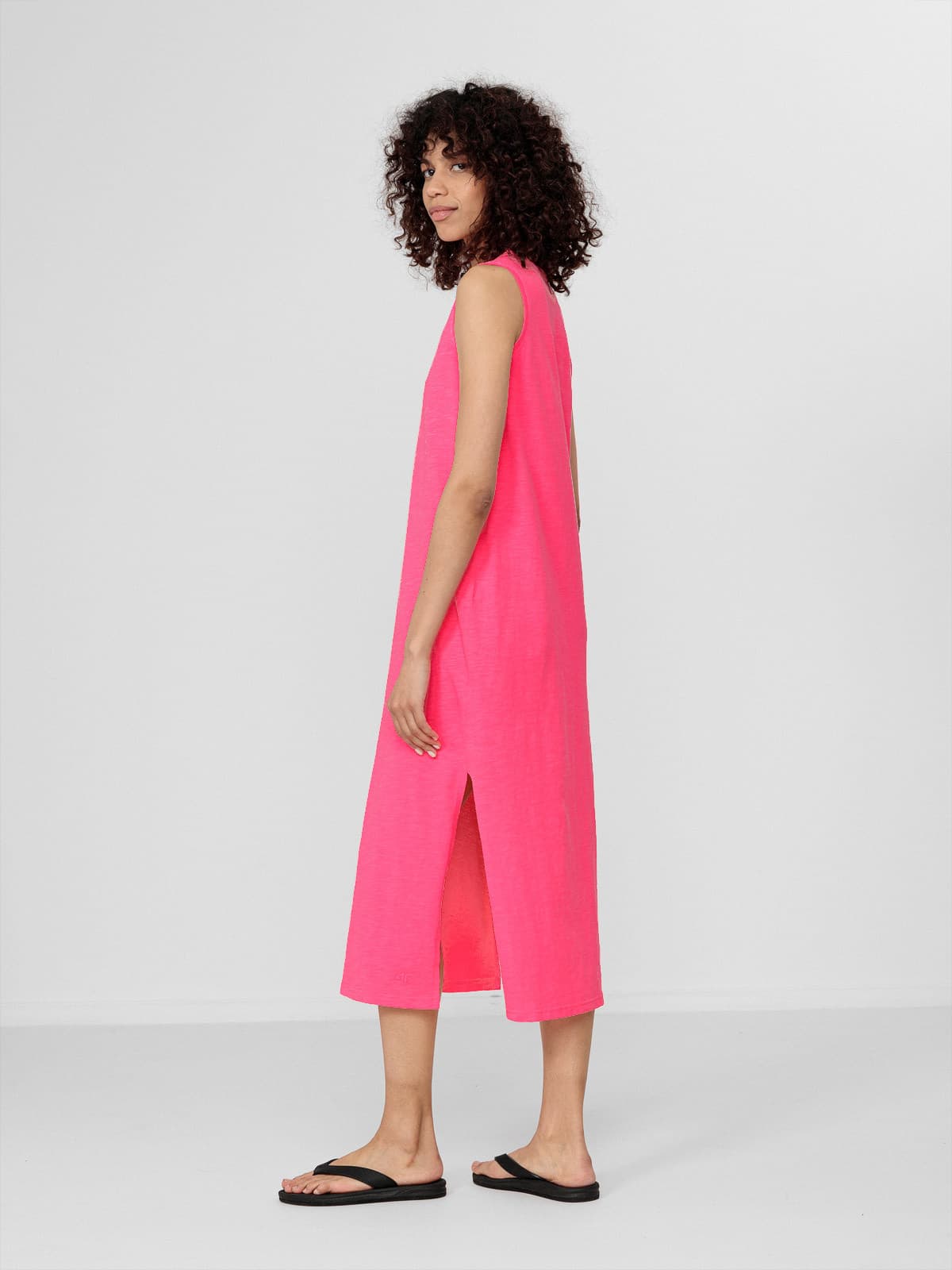 4F H4L22-SUDD017 HOT PINK Dámské šaty US L H4L22-SUDD017 HOT PINK - náhled 2