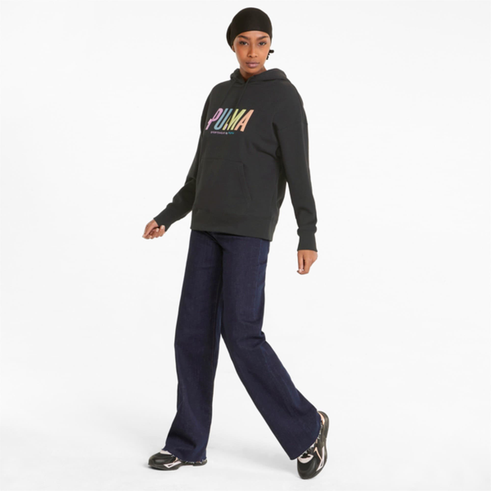 Puma SWxP Graphic Hoodie TR Dámská mikina US L 533564-01 - náhled 4