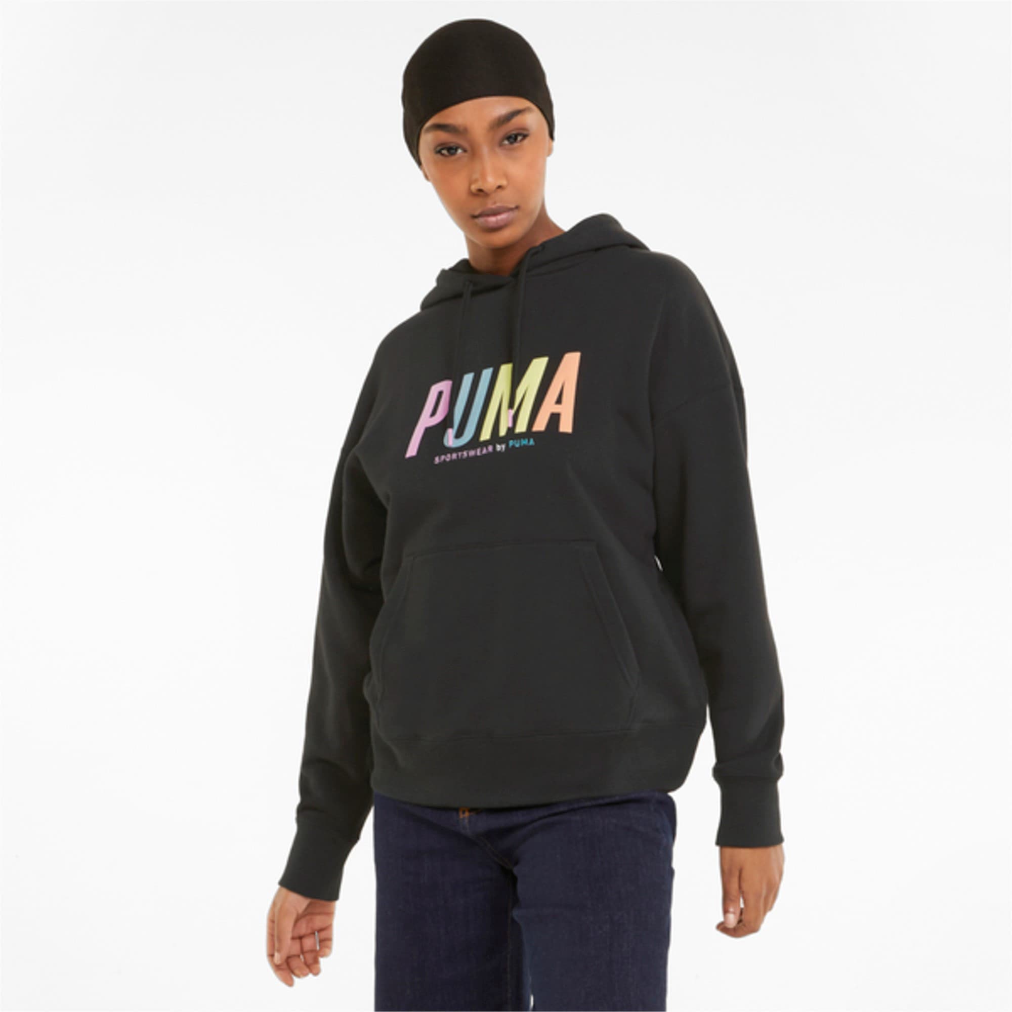Puma SWxP Graphic Hoodie TR Dámská mikina US L 533564-01 - náhled 3