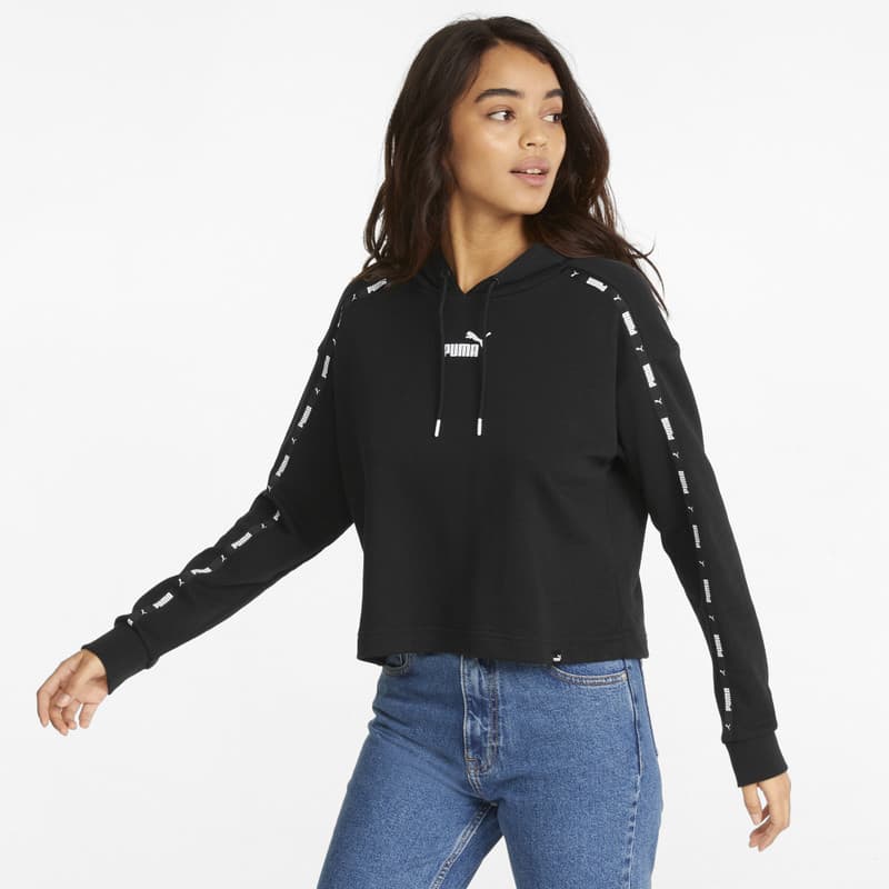 Puma Puma Power Tape Cropped Hoodie TR Dámská mikina US XL 848431-01 - náhled 3