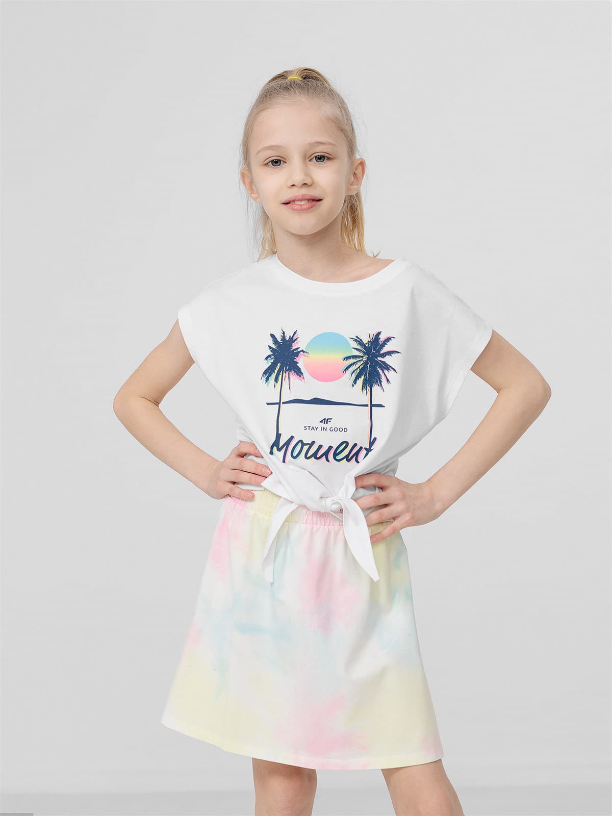 4F HJL22-JTSD009 WHITE Dětské tričko EU