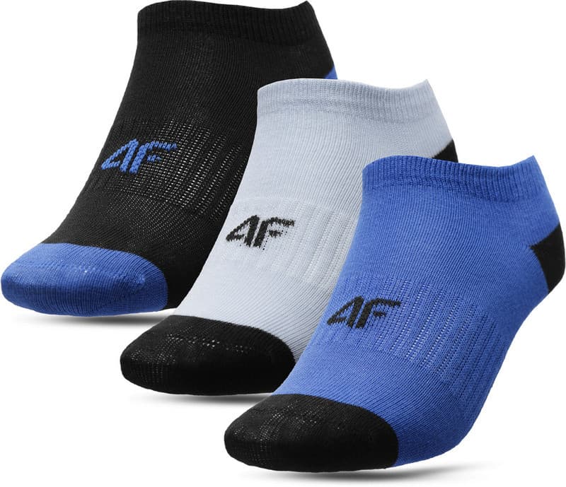 4F HJL22-JSOM002 BLUE+LIGHT BLUE+DEEP BLACK Ponožky EU