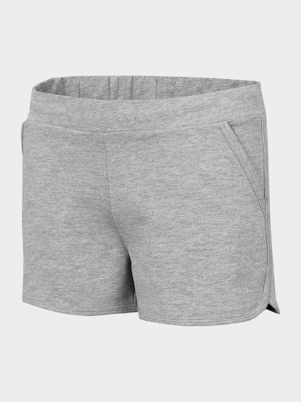 4F HJL22-JSKDD002 COLD LIGHT GREY MELANGE Dětské kraťasy EU 122 HJL22-JSKDD002 LIGHT GREY MEL - náhled 1