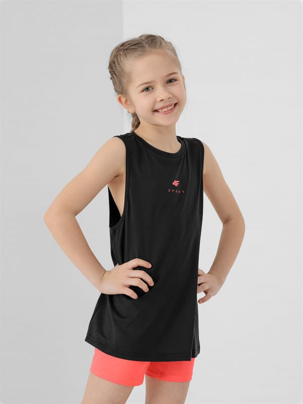 4F HJL22-JTSDF002 DEEP BLACK Dětské tílko EU 134/140 HJL22-JTSDF002 DEEP BLACK - náhled 3