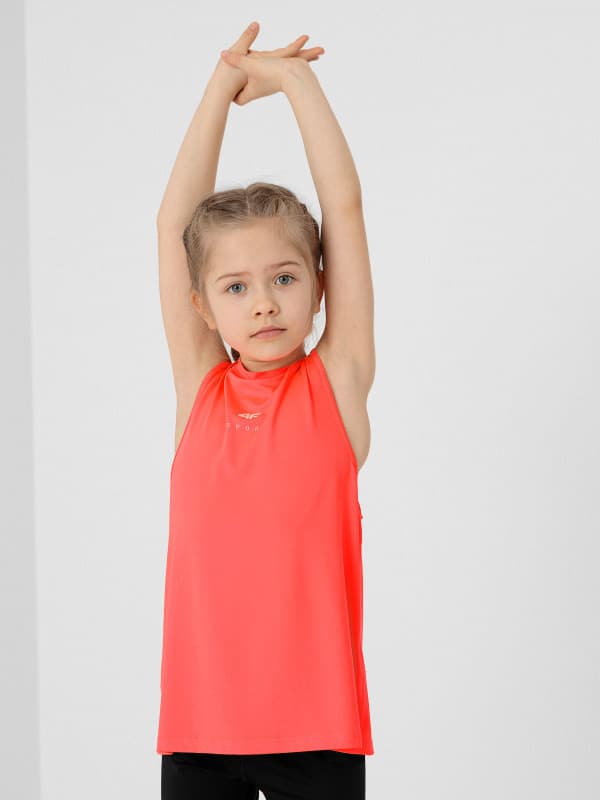 4F HJL22-JTSDF002 CORAL NEON Dětské tílko EU 134/140 HJL22-JTSDF002 CORAL NEON - náhled 3
