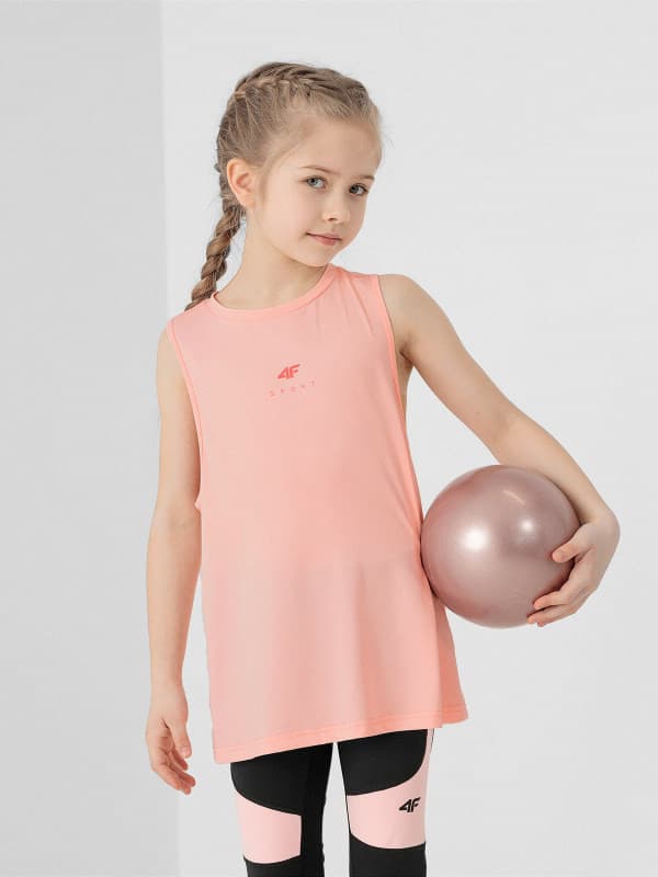 4F HJL22-JTSDF002 SALMON CORAL NEON Dětské tílko EU 134/140 HJL22-JTSDF002 SAL CORAL NEON - náhled 3