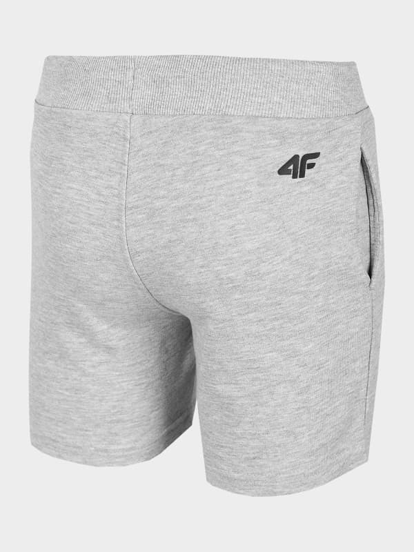 4F HJL22-JSKMD001 COLD LIGHT GREY MELANGE Dětské kraťasy EU 134 HJL22-JSKMD001 LIGHT GREY MEL - náhled 4