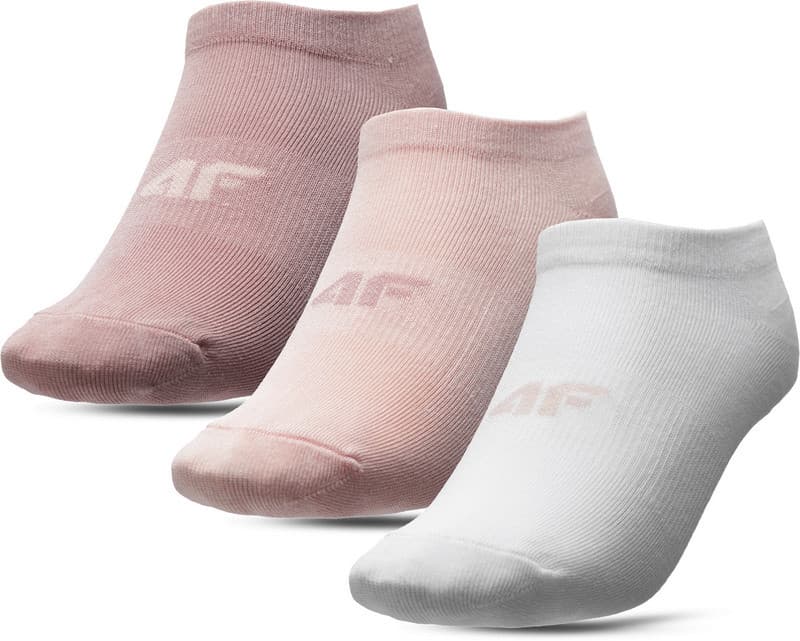 4F HJL22-JSOD003 WHITE+PALE CORAL+SALMON CORAL Ponožky EU