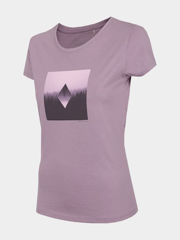 4F H4L22-TSD061 LIGHT VIOLET Dámské tričko US L H4L22-TSD061 LIGHT VIOLET - náhled 5