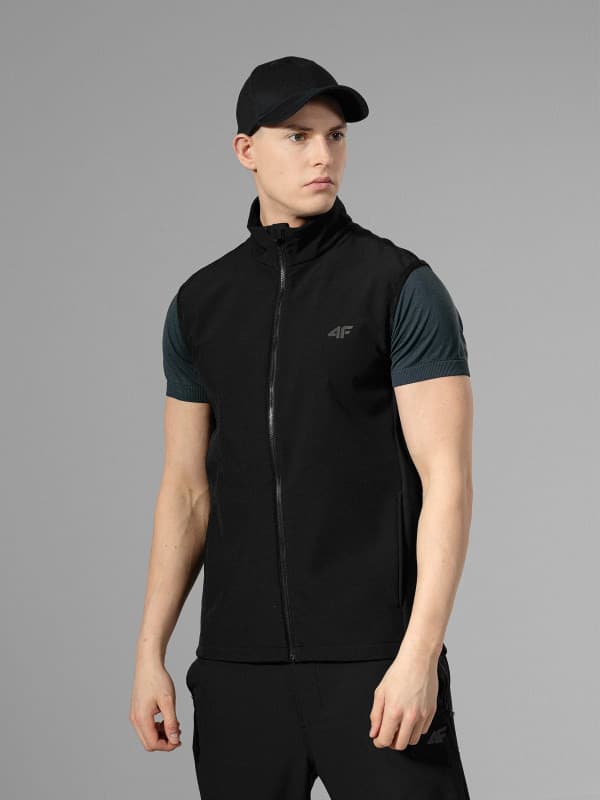 4F H4L22-BZM060 DEEP BLACK Pánská vesta US L H4L22-BZM060 DEEP BLACK - náhled 3