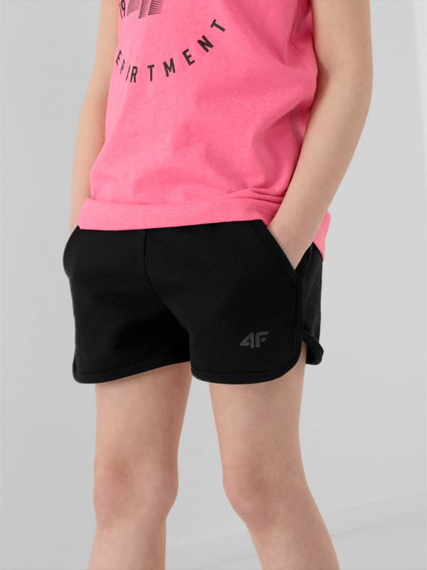 4F HJL22-JSKDD002 DEEP BLACK Dětské kraťasy EU 128 HJL22-JSKDD002 DEEP BLACK - náhled 4