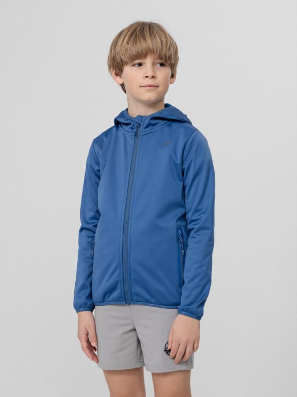 4F HJL22-JSFM001 DENIM Dětská softshellová bunda EU 122 HJL22-JSFM001 DENIM - náhled 3