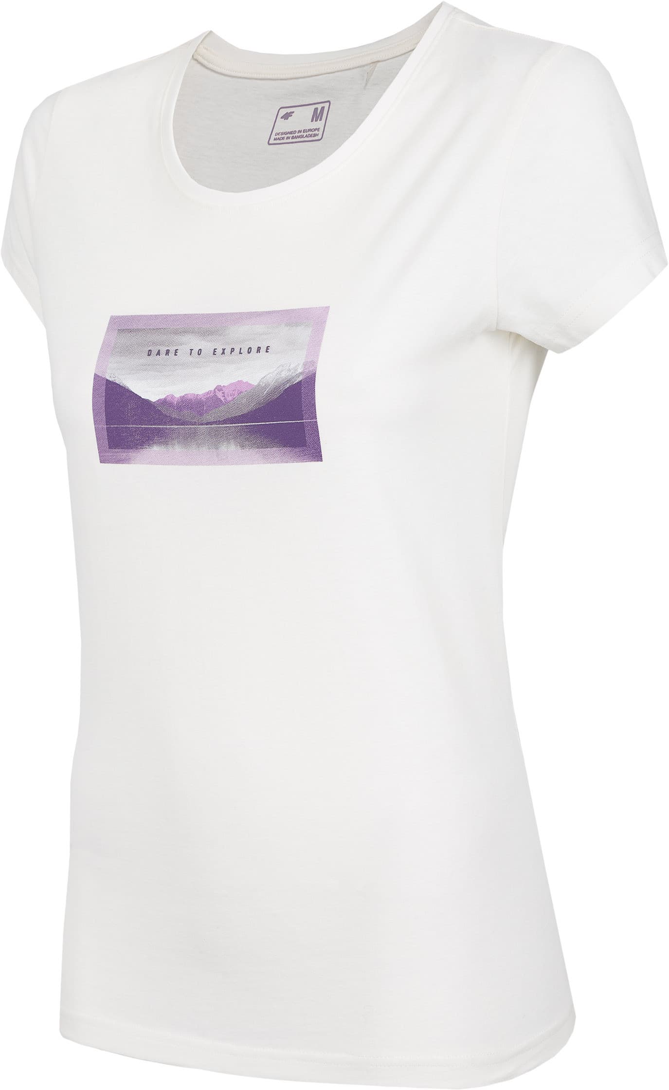 4F H4L22-TSD063 OFF WHITE Dámské tričko US S H4L22-TSD063 OFF WHITE