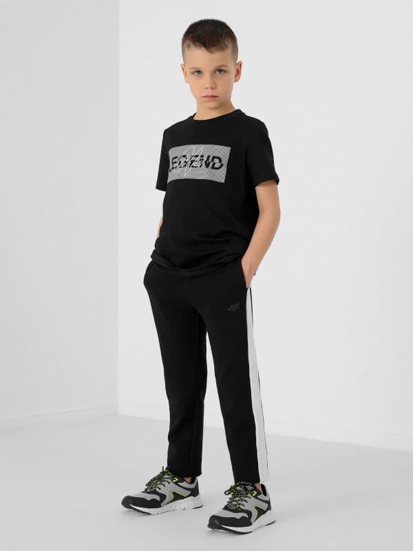 4F HJL22-JSPMD002 DEEP BLACK Dětské tepláky EU 122 HJL22-JSPMD002 DEEP BLACK - náhled 3