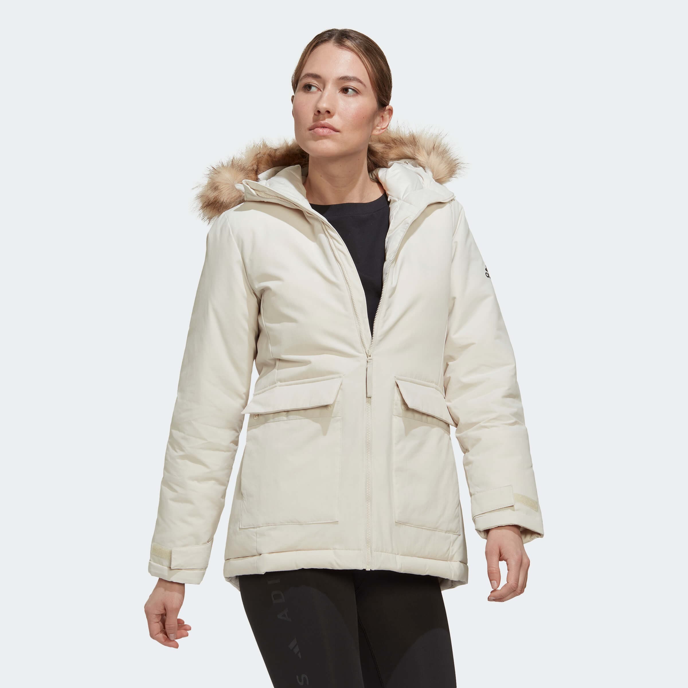 adidas Performance W HOODED PARKA Dámská bunda US XS HG8716 - náhled 4