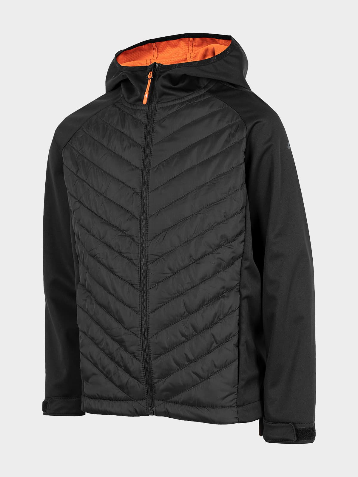 4F HJZ22-JSFM002 DEEP BLACK Dětská softshellová bunda EU 122 HJZ22-JSFM002 DEEP BLACK - náhled 1